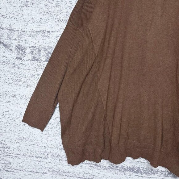 Merilic Oversized Drop Shoulder Knit Sweater Camel Relaxed Fit - Picture 3 of 5